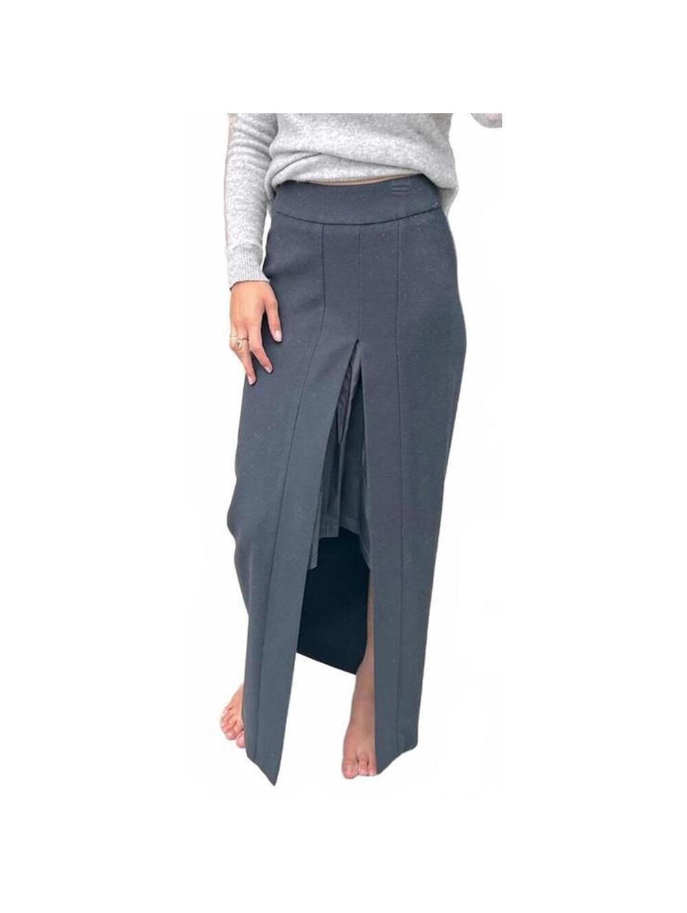 Dries Van Noten 36 Black Wool Pencil Skirt w/ Kick Slit